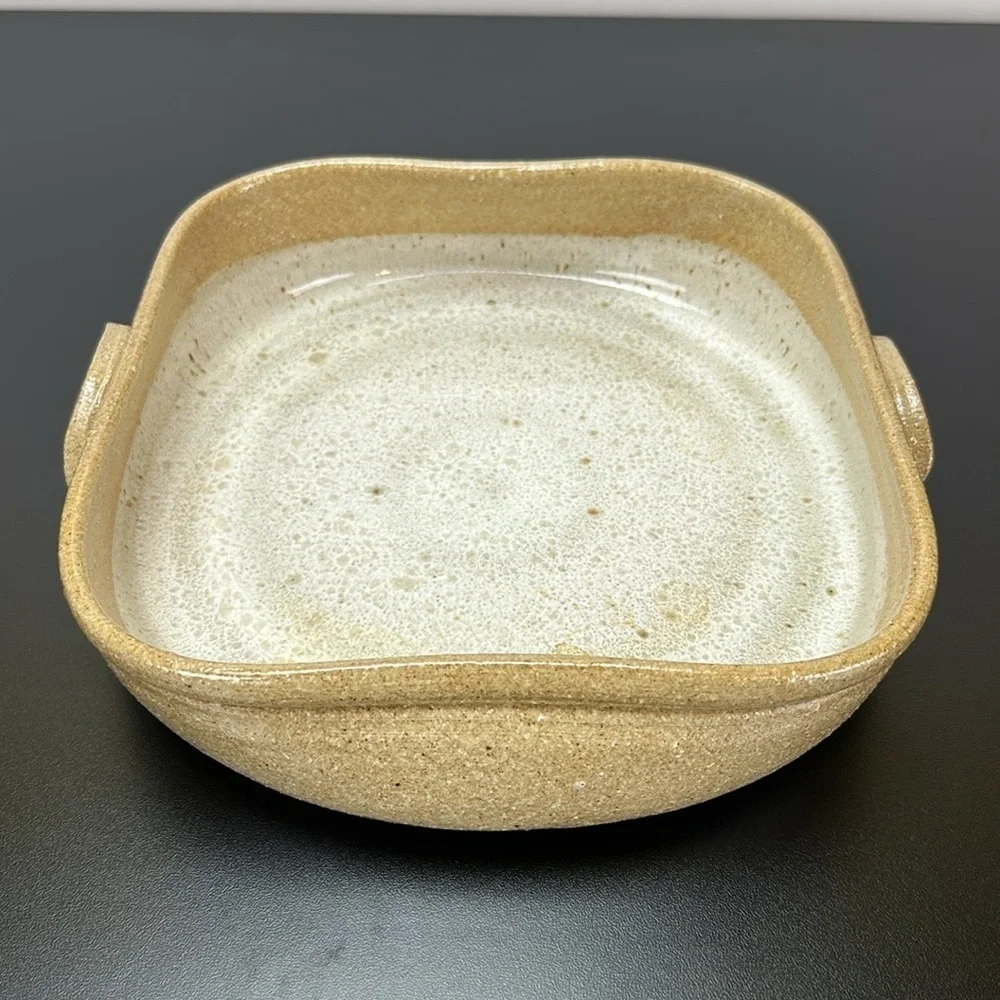 Vtg Devica Studio Art Pottery Baking Dish Made‎ in Portugal Speckled Earthenware